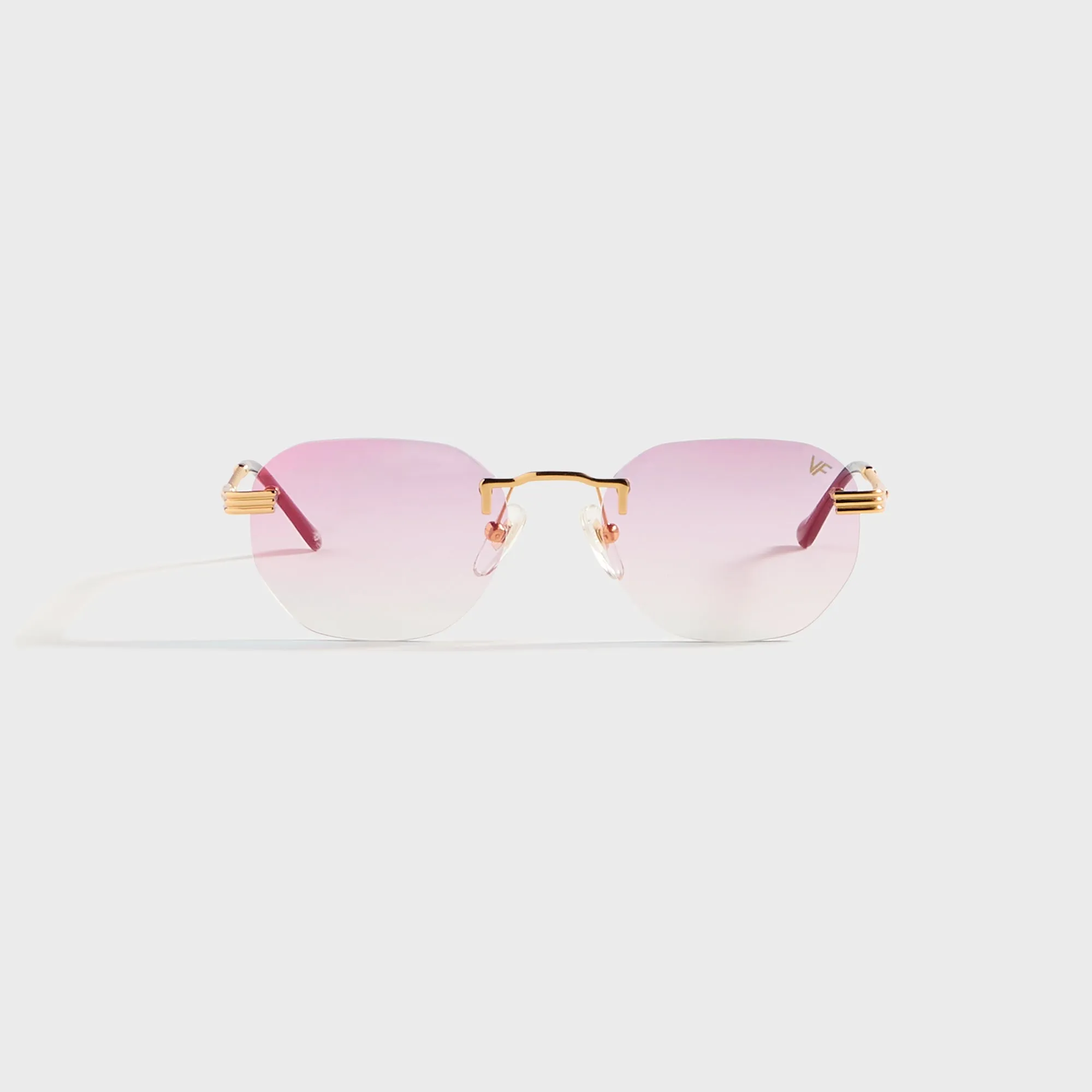 Vintage Frames Detroit Player Rimless Drill Mount 24KT - Gold / Grape Pop sold by Kith