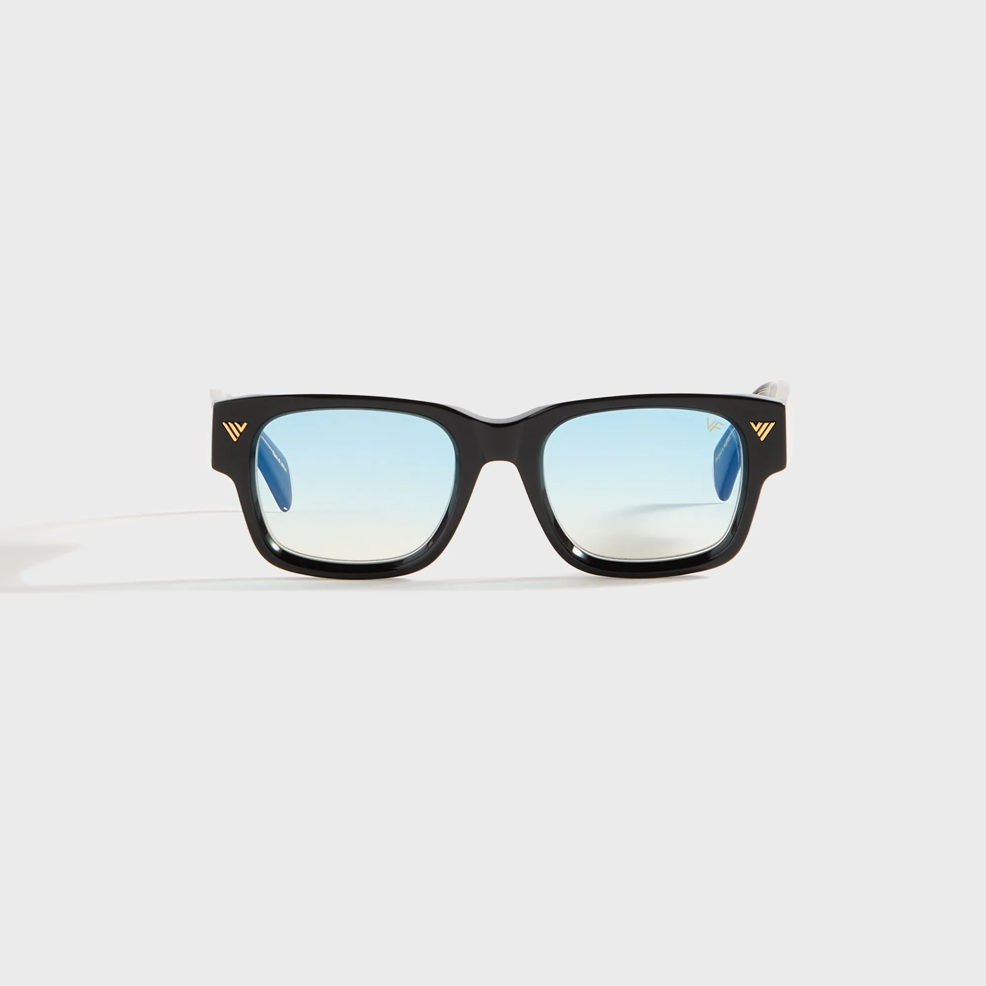 Vintage Frames Bowie Black and Clear Acetate - Glossy Black / Blue sold by Kith