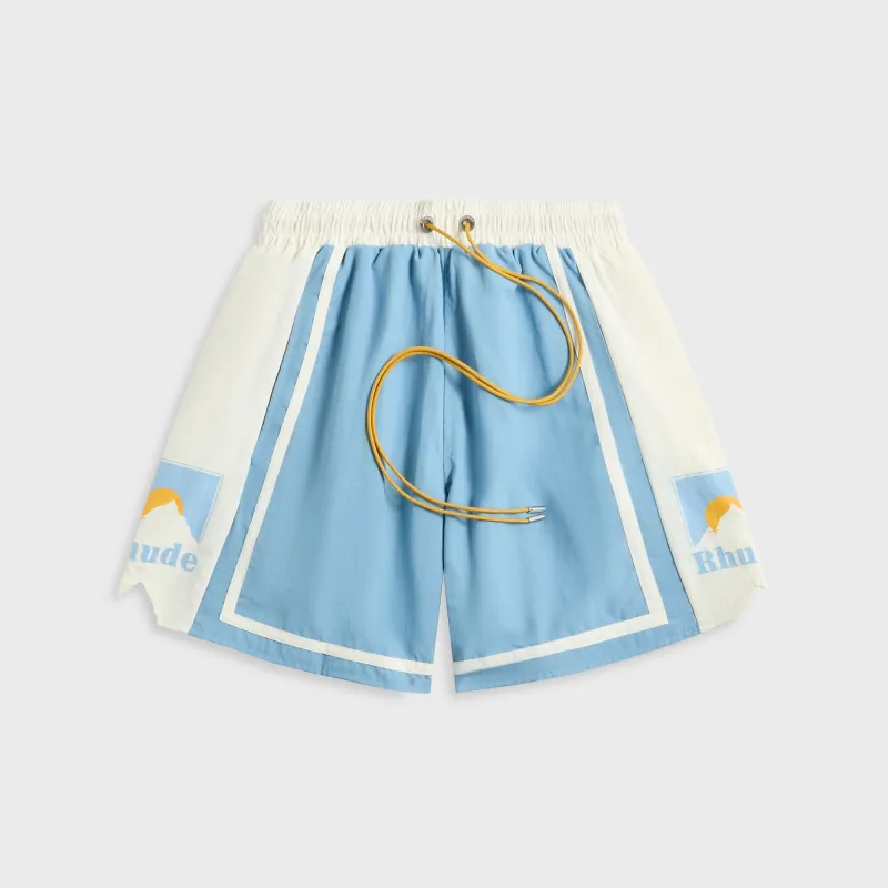 Rhude Moonlight Short Powder - Blue / Off White sold by Kith