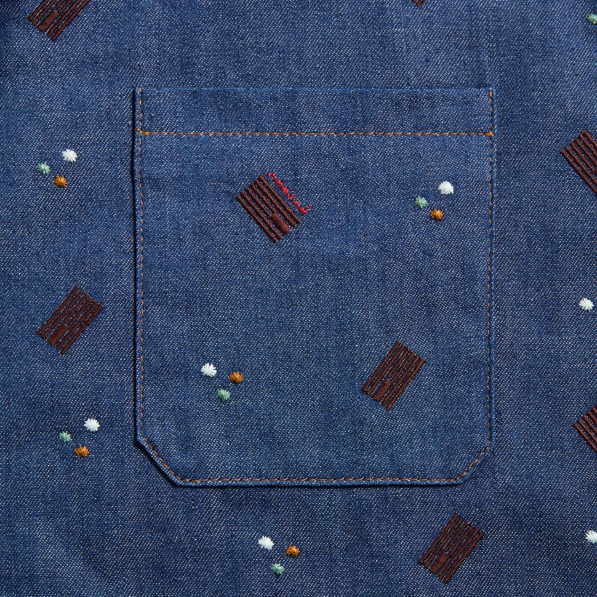 Marni Embroidered Shirt - Blue sold by Kith product image thumbnail 3