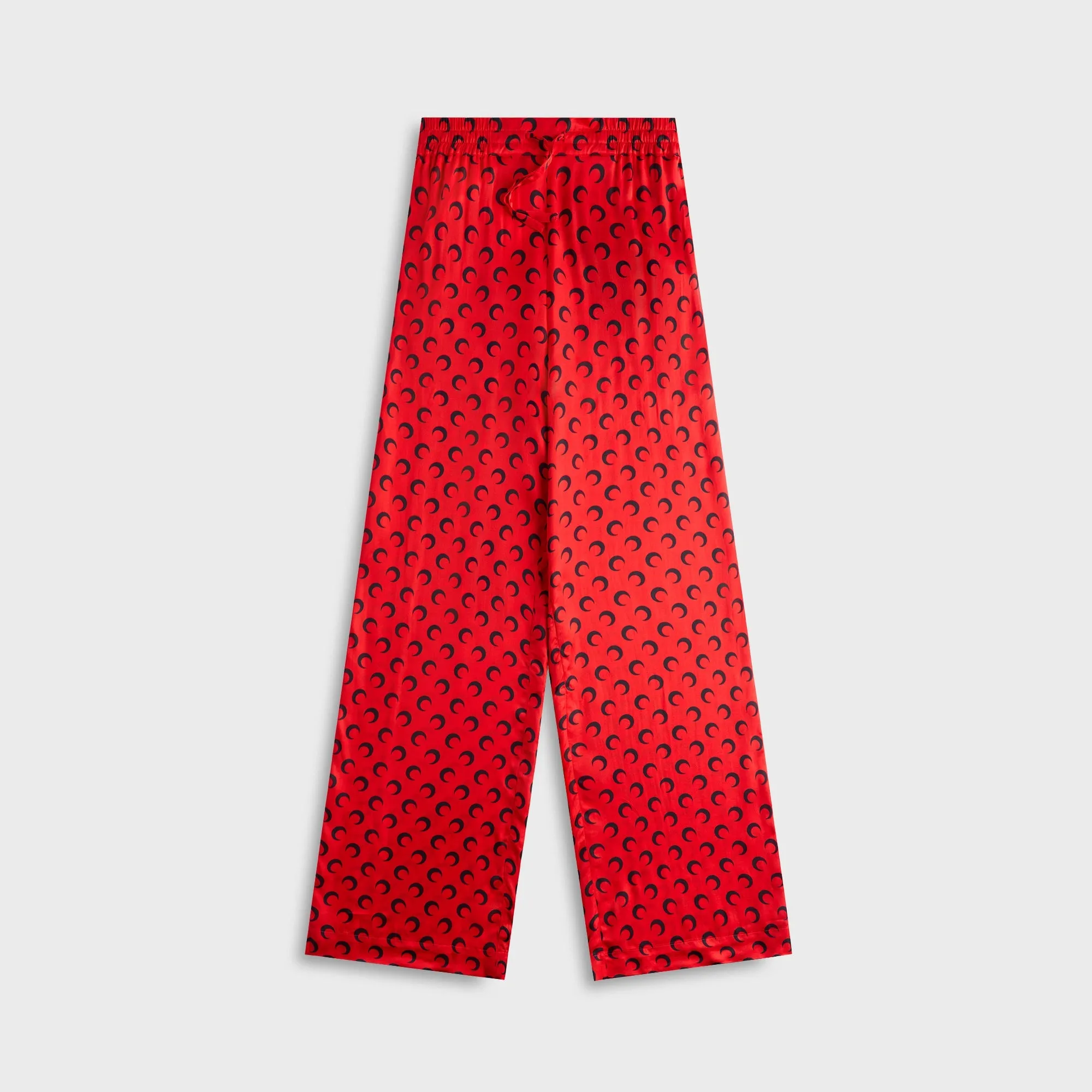 MARINE SERRE Moon Satin Drawstring Trouser - Red sold by Kith