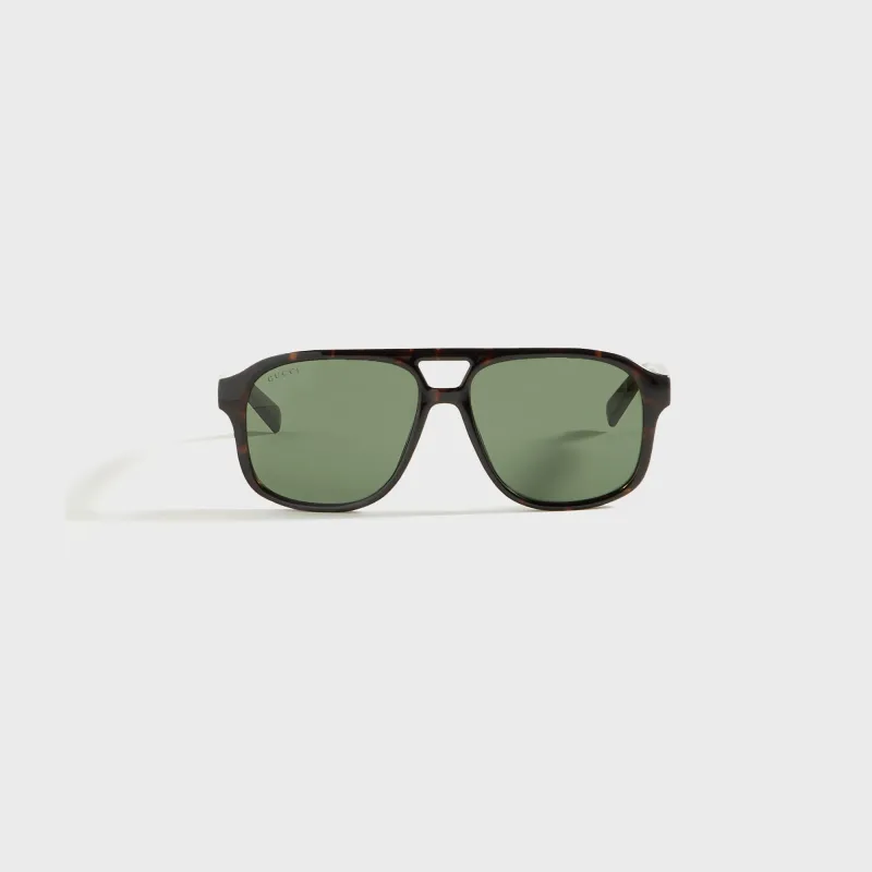 Gucci Aviator Sunglasses - Tortoise sold by Kith