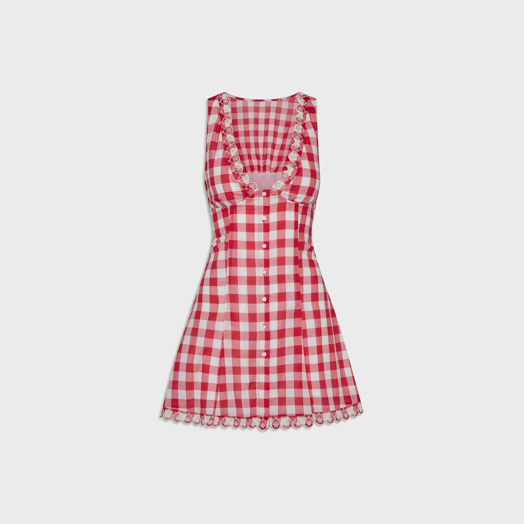 Frankies Bikinis Farm Gauze Mini Dress - Malibu Picnic sold by Kith
