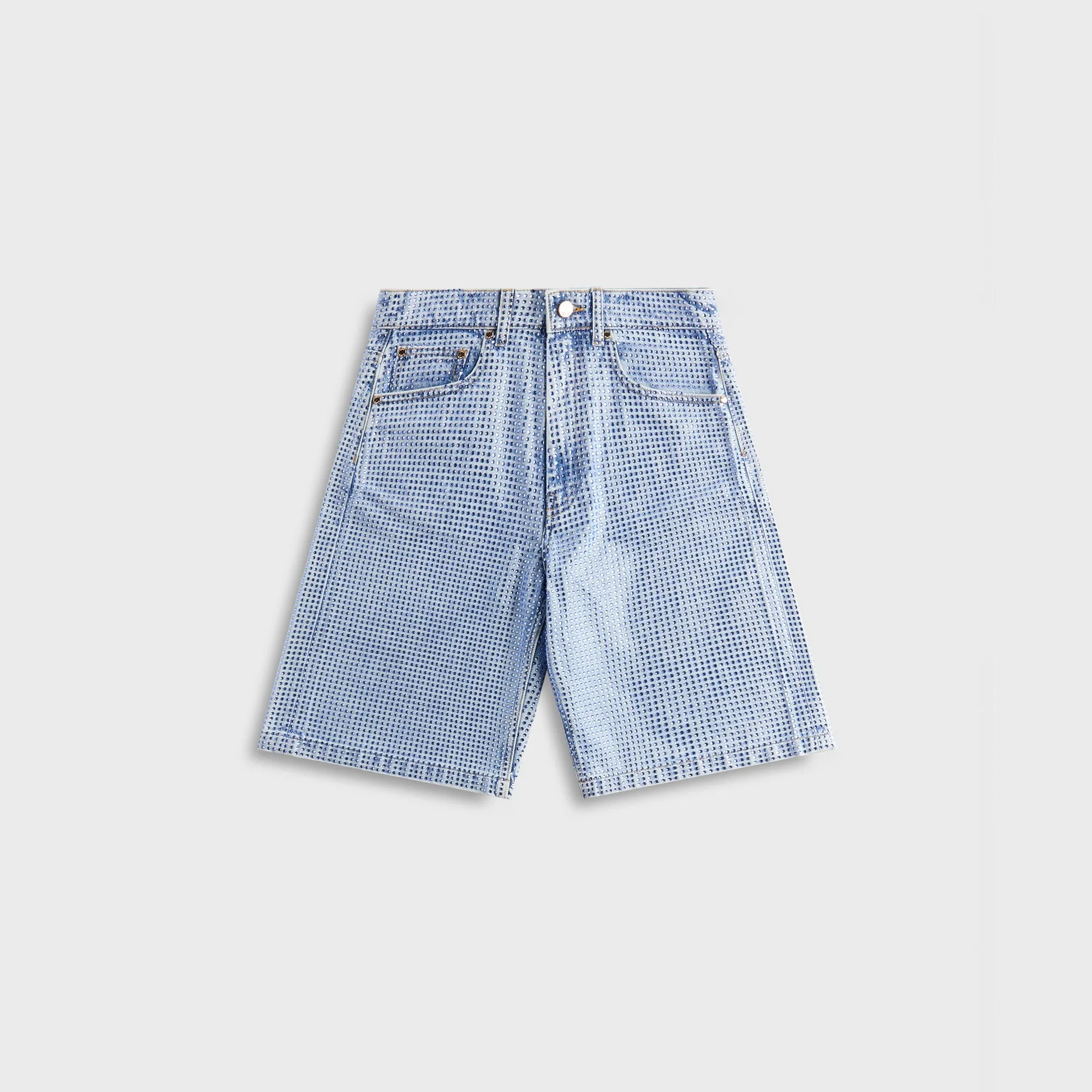 Casablanca Denim Hotfix Short - Mid Wash sold by Kith