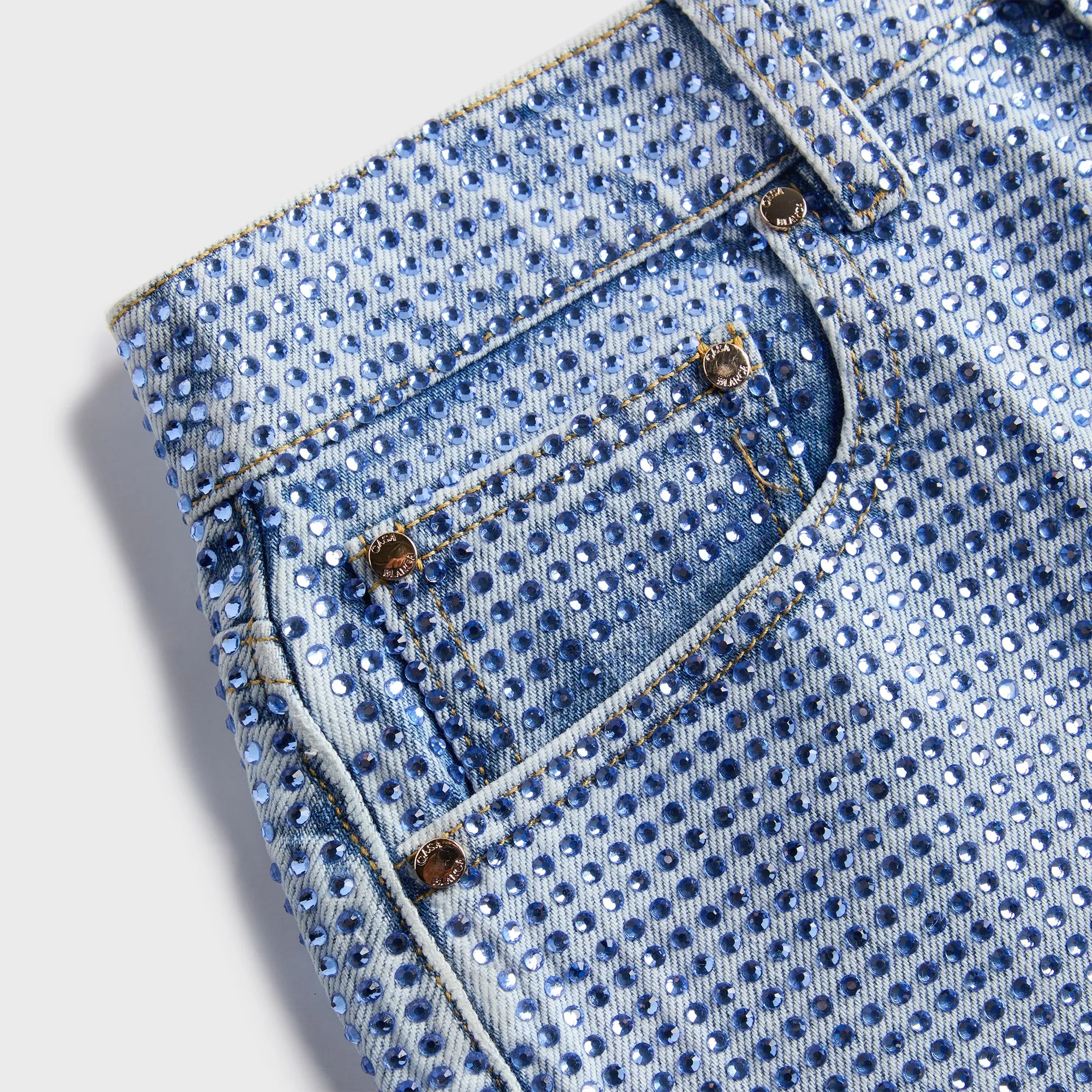 Casablanca Denim Hotfix Short - Mid Wash sold by Kith product image thumbnail 4