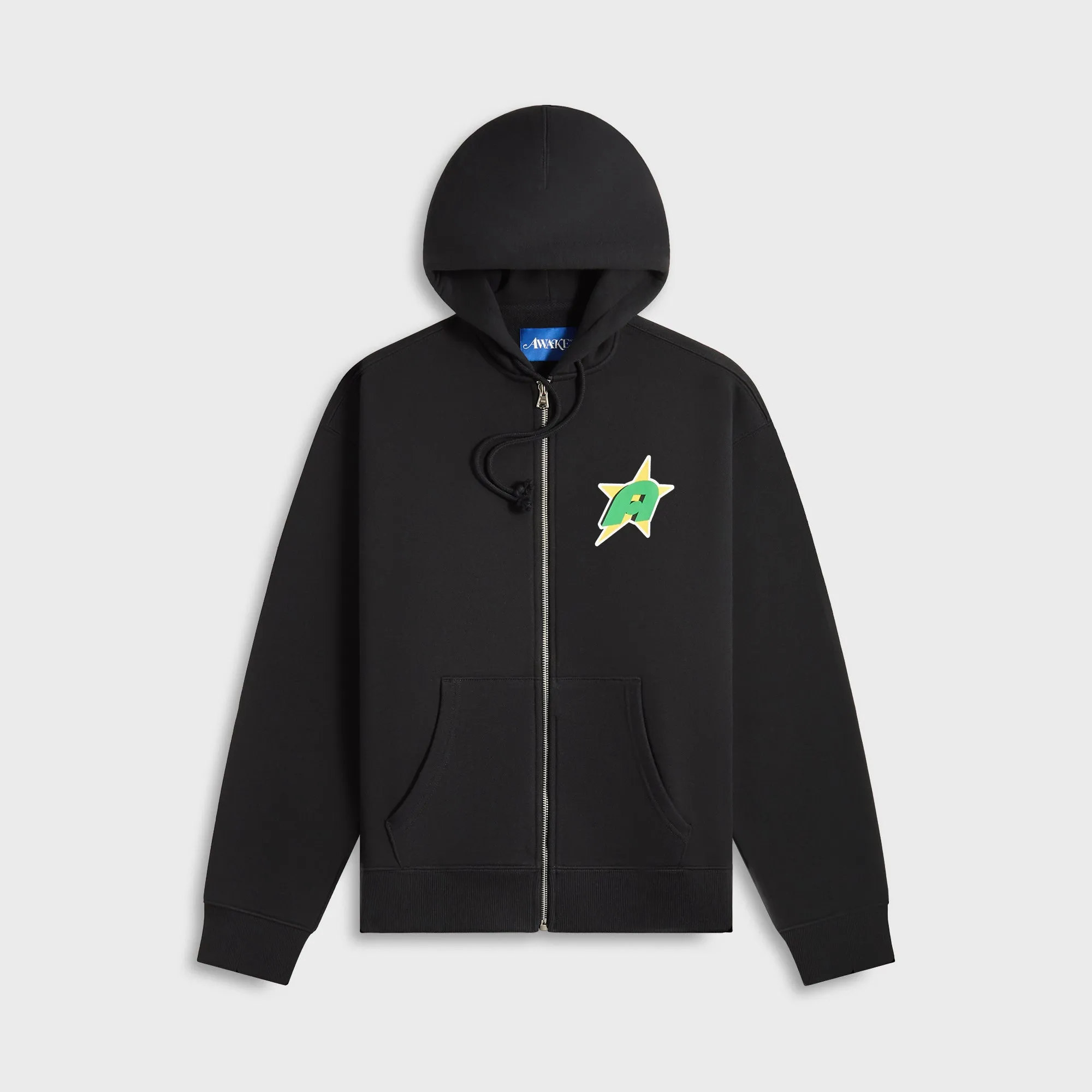 Awake NY Star A Zip Up Hoodie - Black sold by Kith