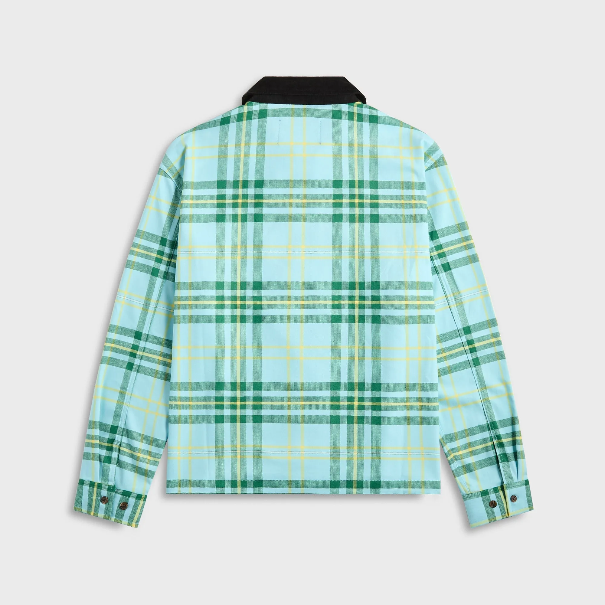 Awake NY Plaid Flannel Shirt - Turquoise sold by Kith product image thumbnail 2