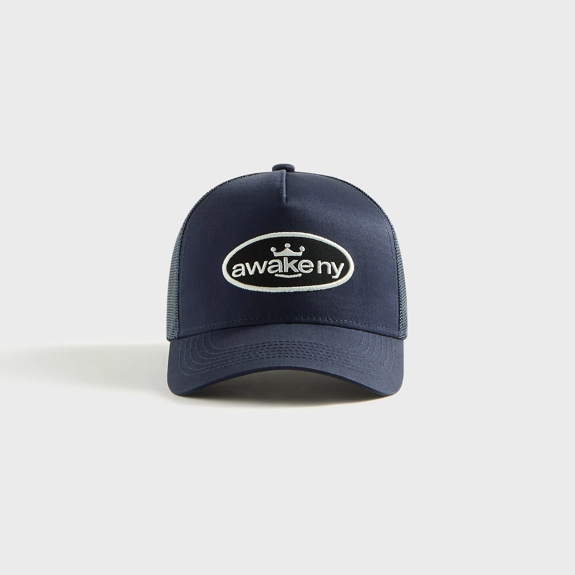 Awake NY King Logo Trucker Cap - Navy sold by Kith