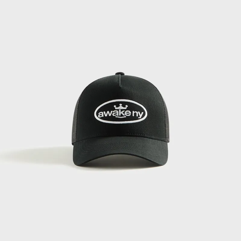 Awake NY King Logo Trucker Cap - Black made by Awake