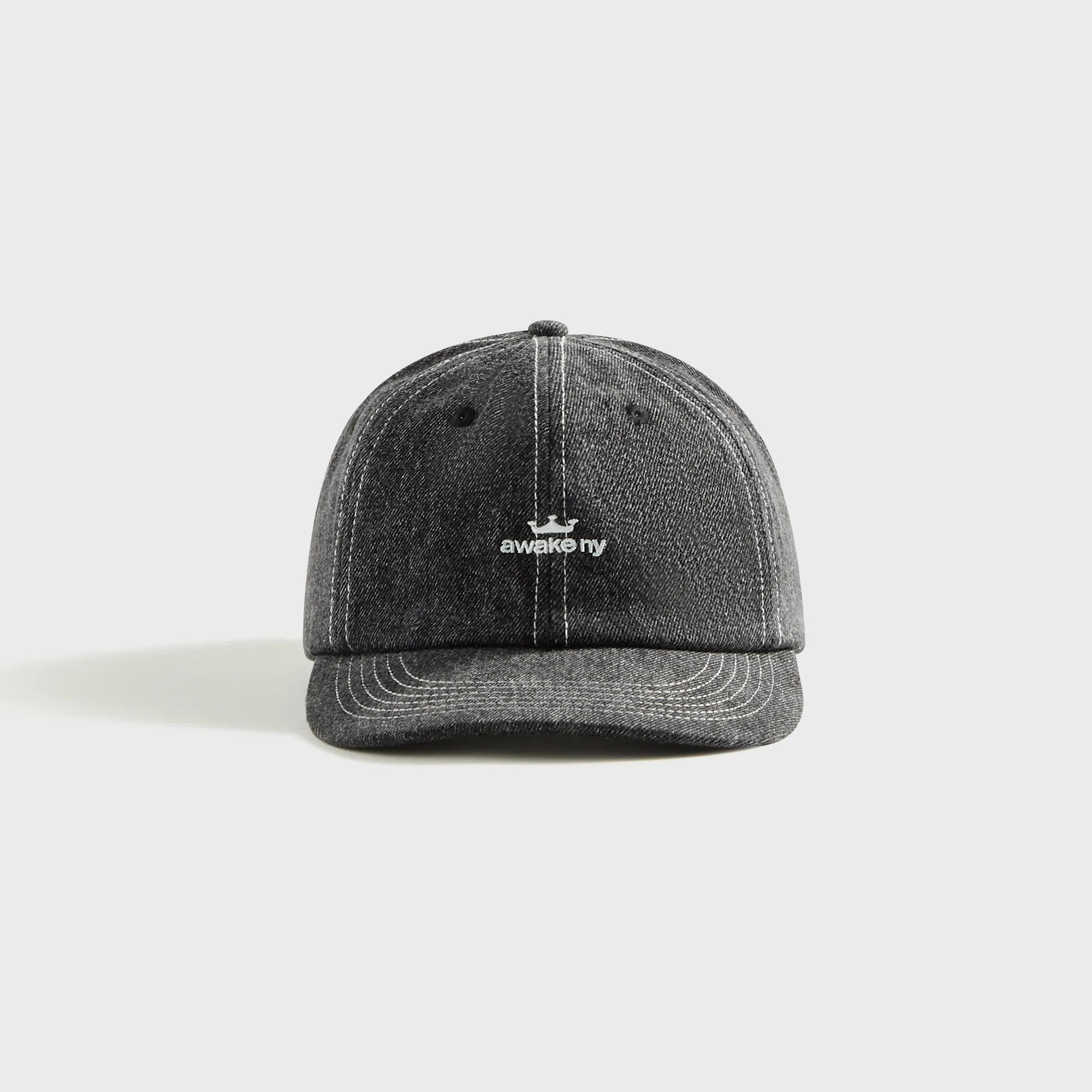 Awake NY Crown Logo Denim Cap - Black sold by Kith