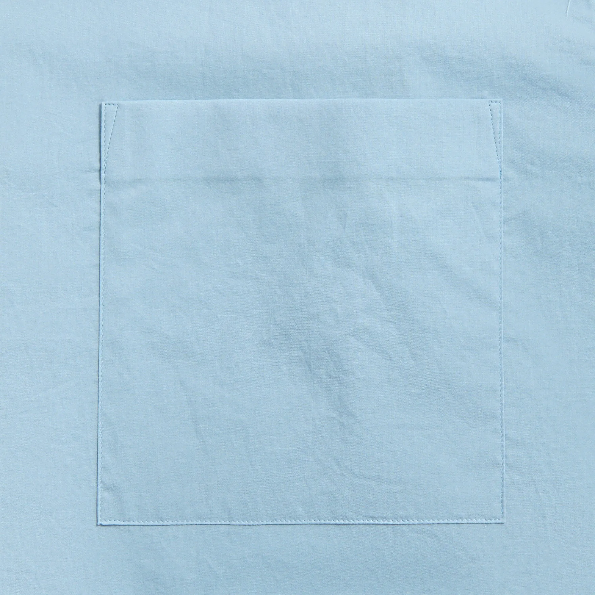 Auralee Washed Finx Typewriter Open Collar Shirt - Light Blue sold by Kith product image thumbnail 3