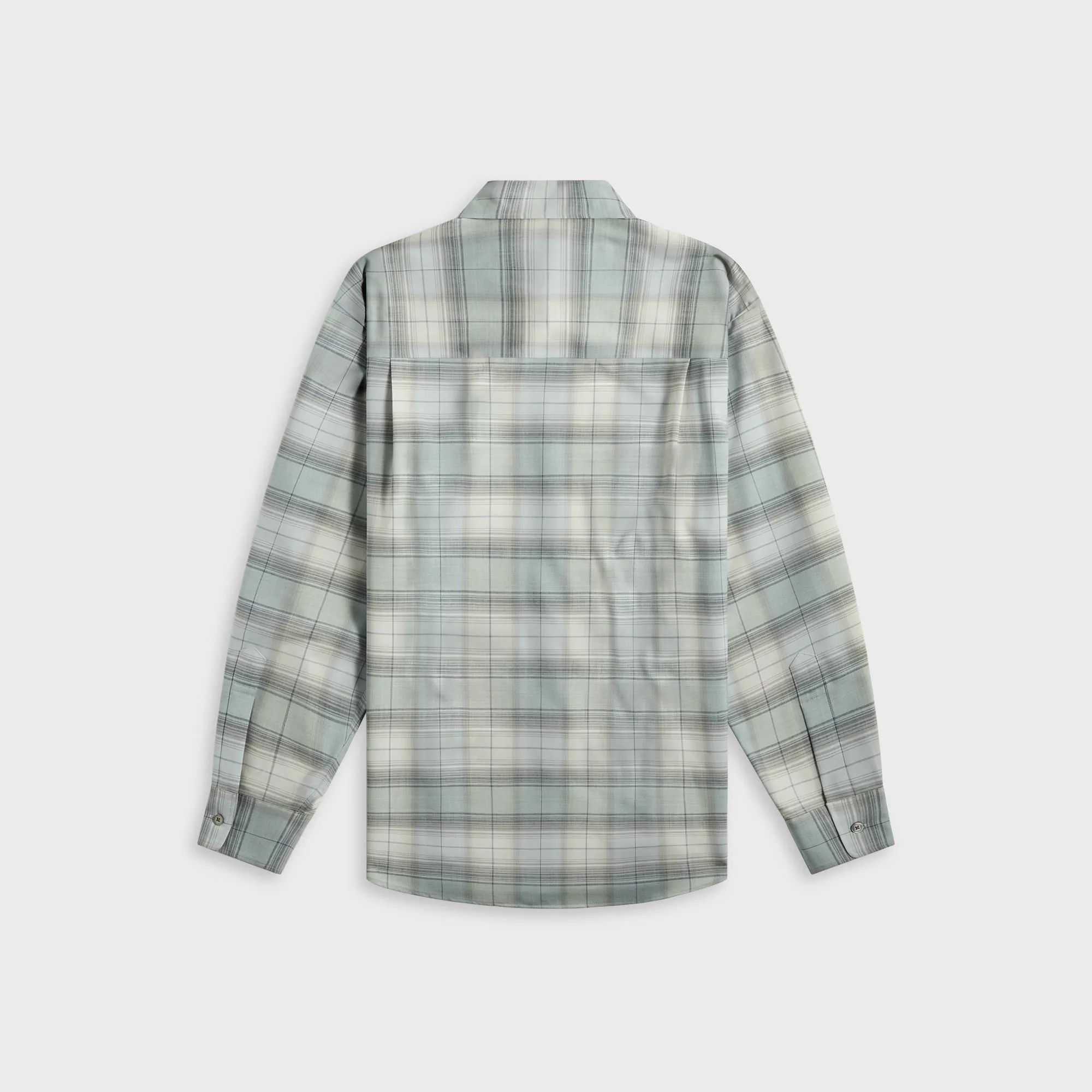 Auralee Super Light Wool Check Shirt - Blue Green Check sold by Kith product image thumbnail 2