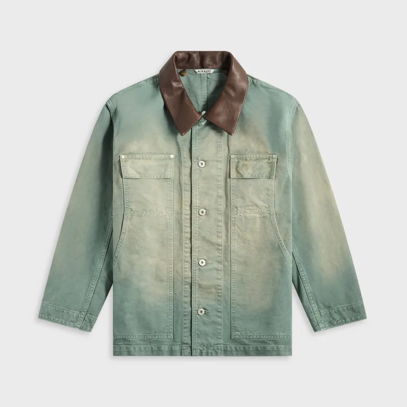 Auralee Organic Cotton Duck Blouson - Ash Green sold by Kith