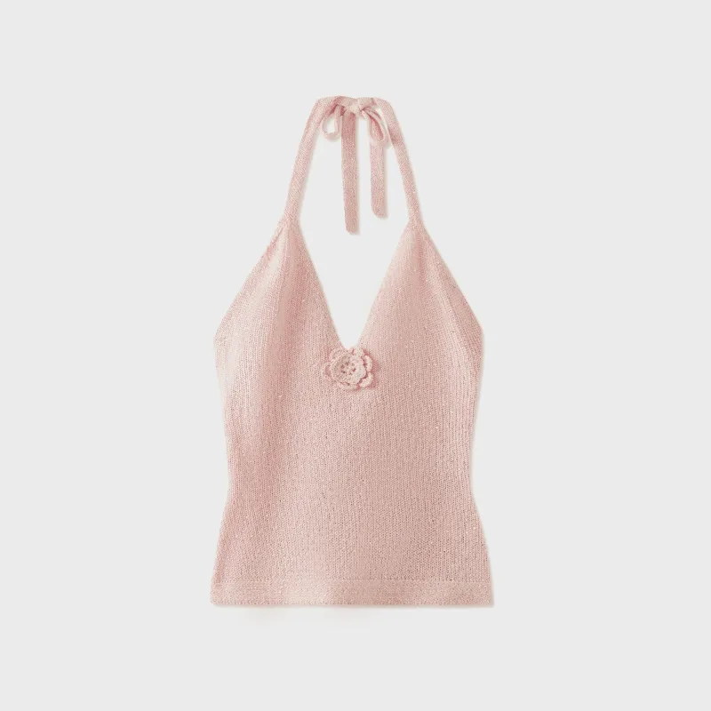Asta Resort Daphne Top - Bonbon Pink Sequin sold by Kith