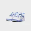 Jordan TD Air Jordan 4 Retro - White / Aluminum / Blue Tint / Oil Green sold by Kith