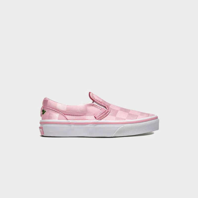 VANS PS Classic Slip-On Satin - Rose Pink / White sold by Kith