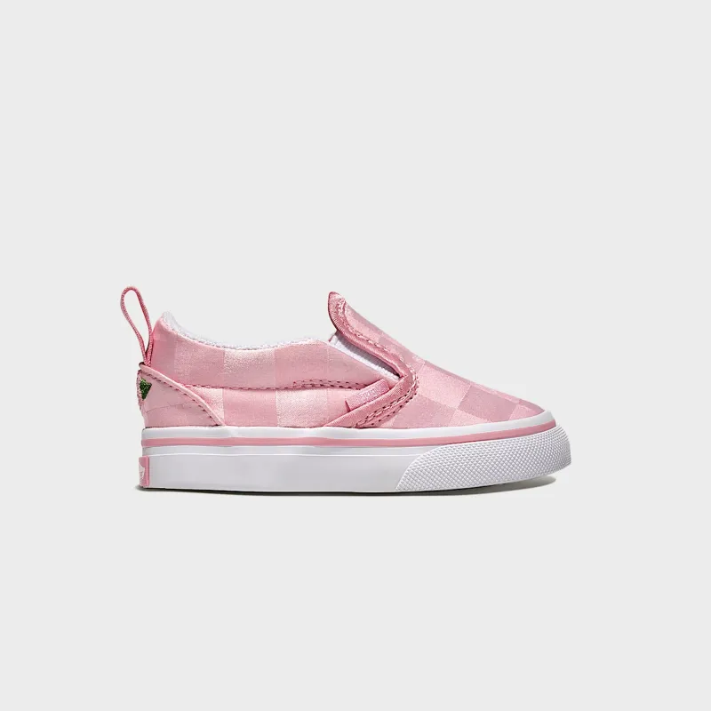 VANS TD Slip-On V Satin - Rose Pink/ White sold by Kith
