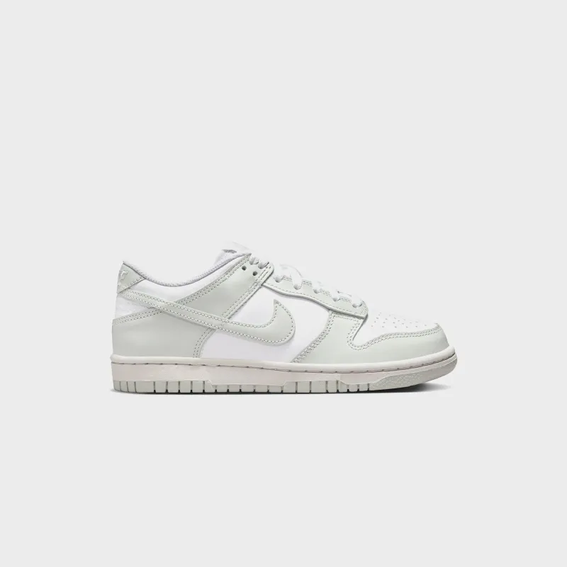 Nike GS Dunk Low - White / Light Silver / Photon Dust sold by Kith