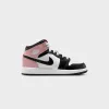 Nike GS Air Jordan 1 Mid - White / Black / Rust Pink sold by Kith