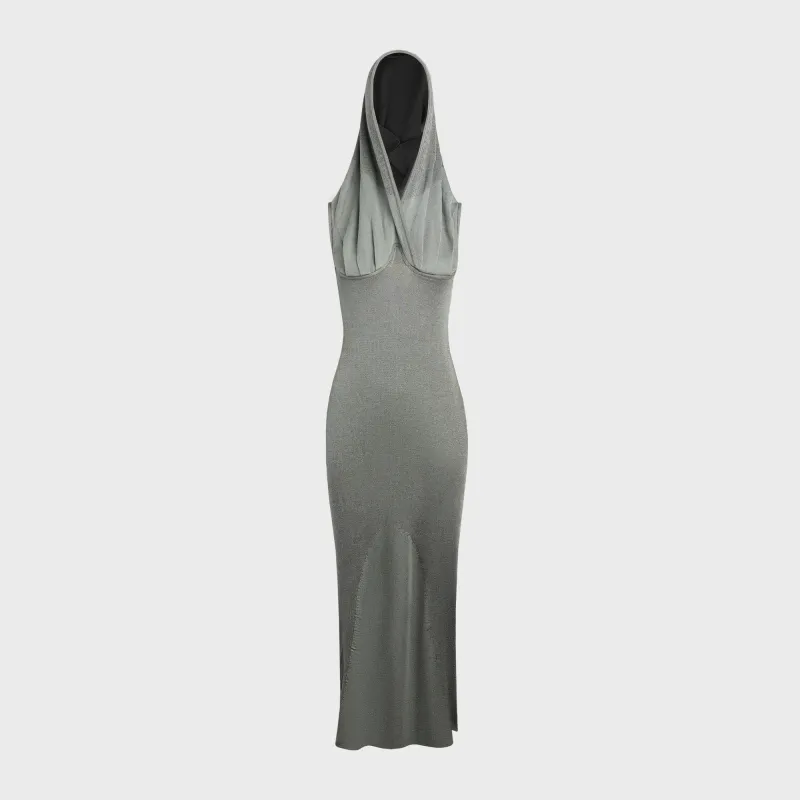 Isa Boulder Lowhood Maxi Dress - Silver Slate sold by Kith
