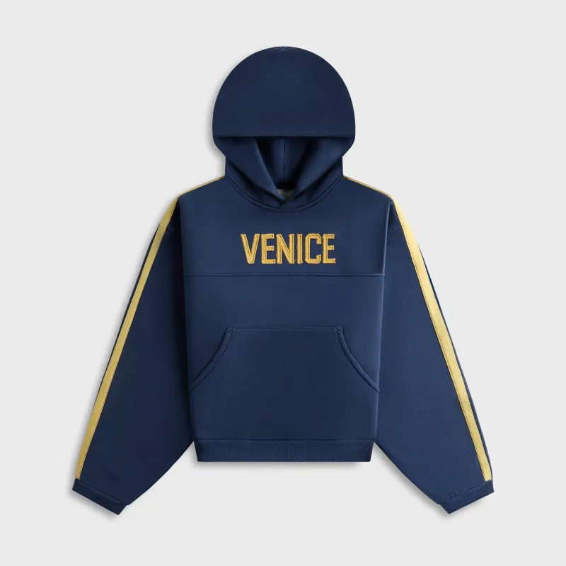 ERL Unisex Venice Football Hoodie Knit - Blue sold by Kith