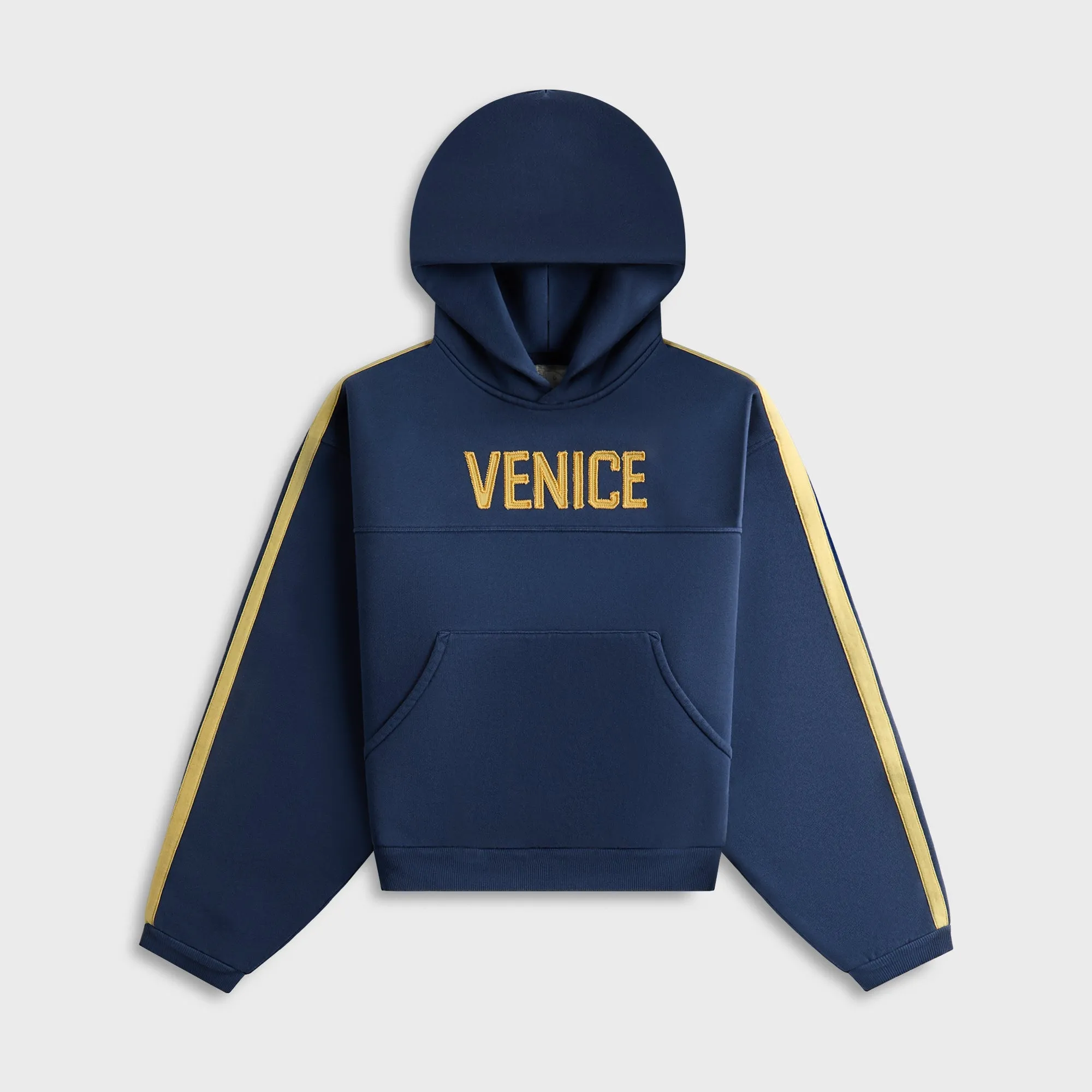 ERL Unisex Venice Football Hoodie Knit - Blue sold by Kith