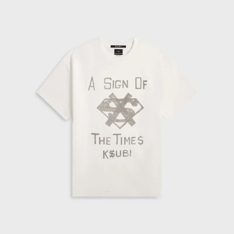 Ksubi The Sign Ekcess Tee - Antique White sold by Kith
