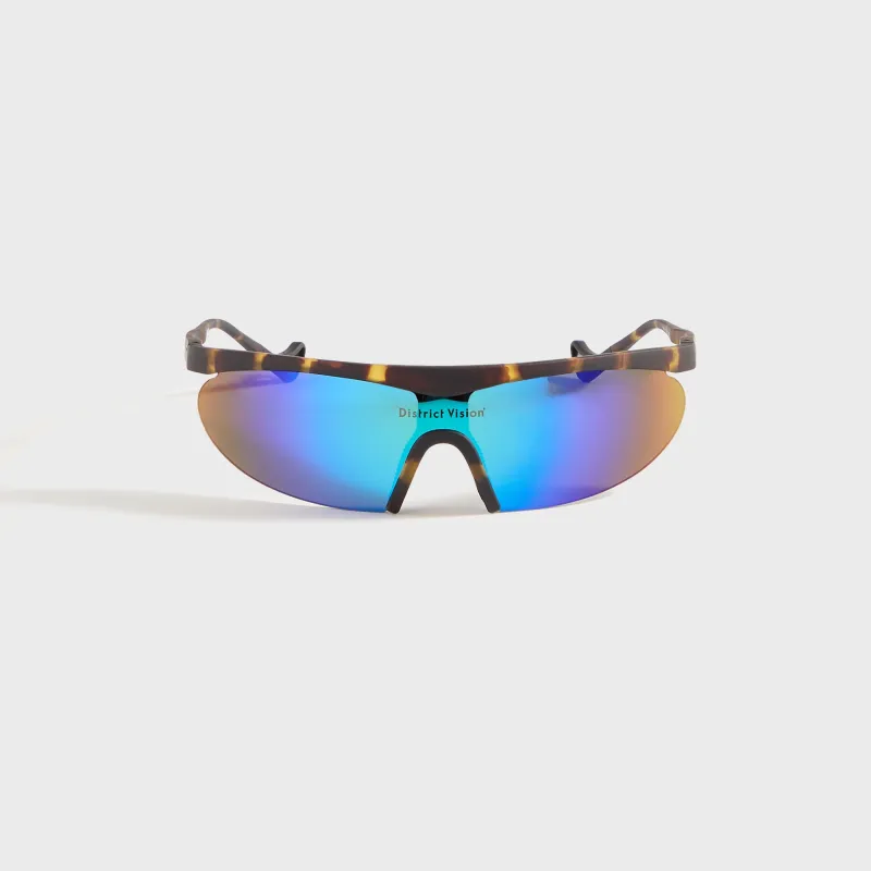 District Vision Koharu Eclipse - Tortoise / D+ Blue Mirror sold by Kith