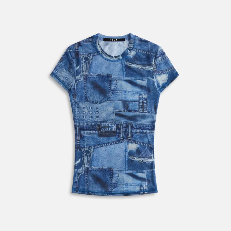 Ksubi Studio Mesh Tee - Denim made by Ksubi