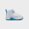 Jordan TD Jordan 12 Retro - White / Metallic Silver / University Blue sold by Kith