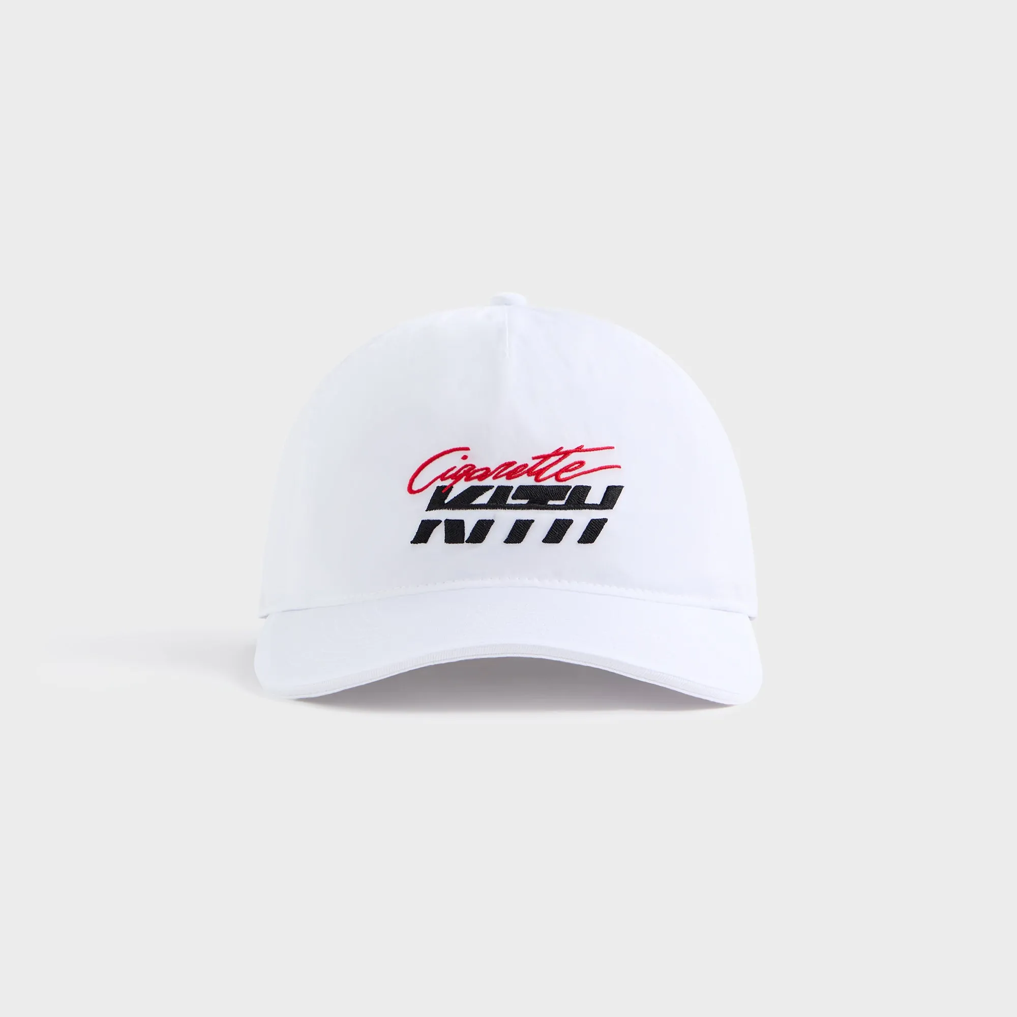 Kith for Cigarette Wrinkle Nylon Bay Speed Low Pinch Crown Snapback - White sold by Kith