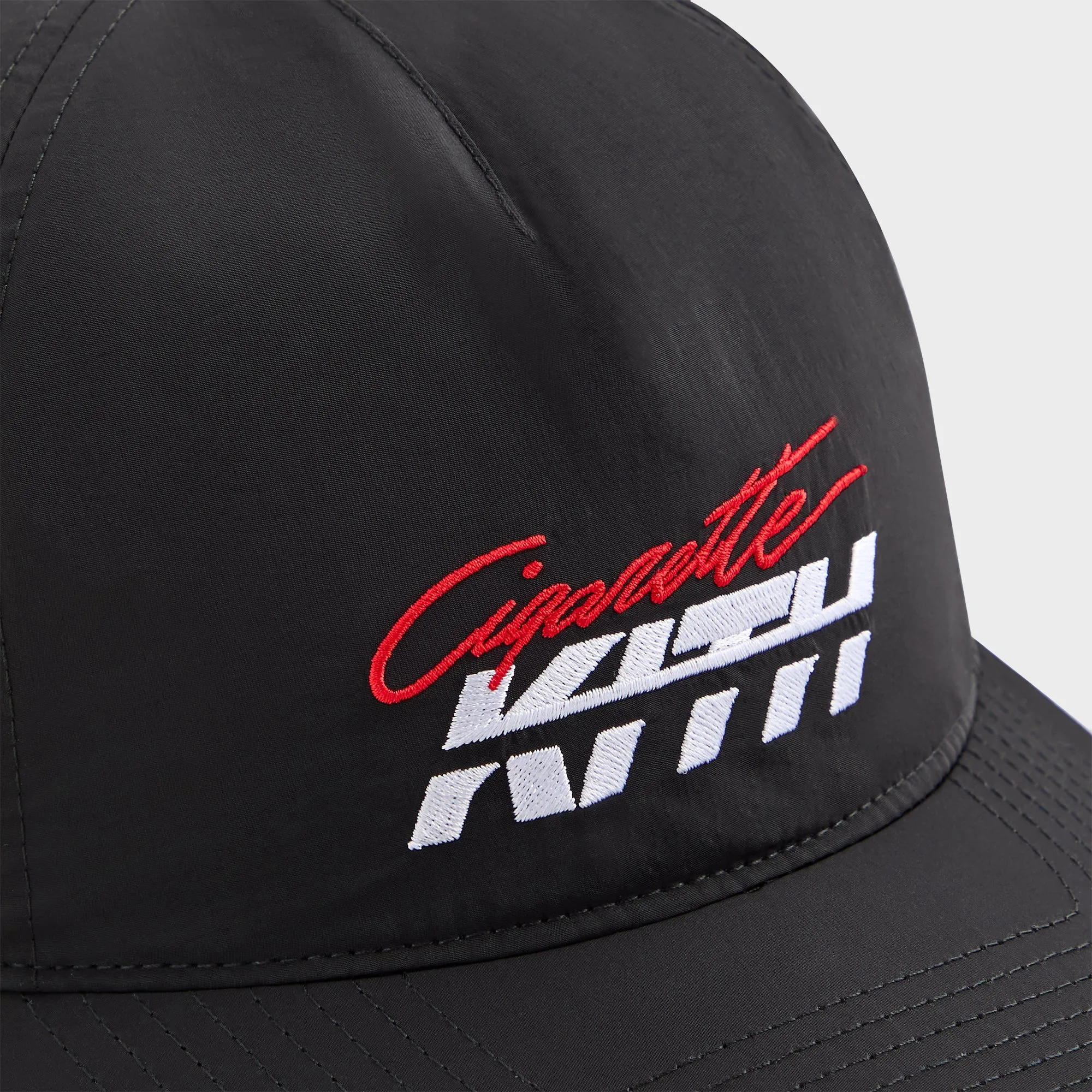 Kith for Cigarette Wrinkle Nylon Bay Speed Low Pinch Crown Snapback - Black sold by Kith product image thumbnail 5