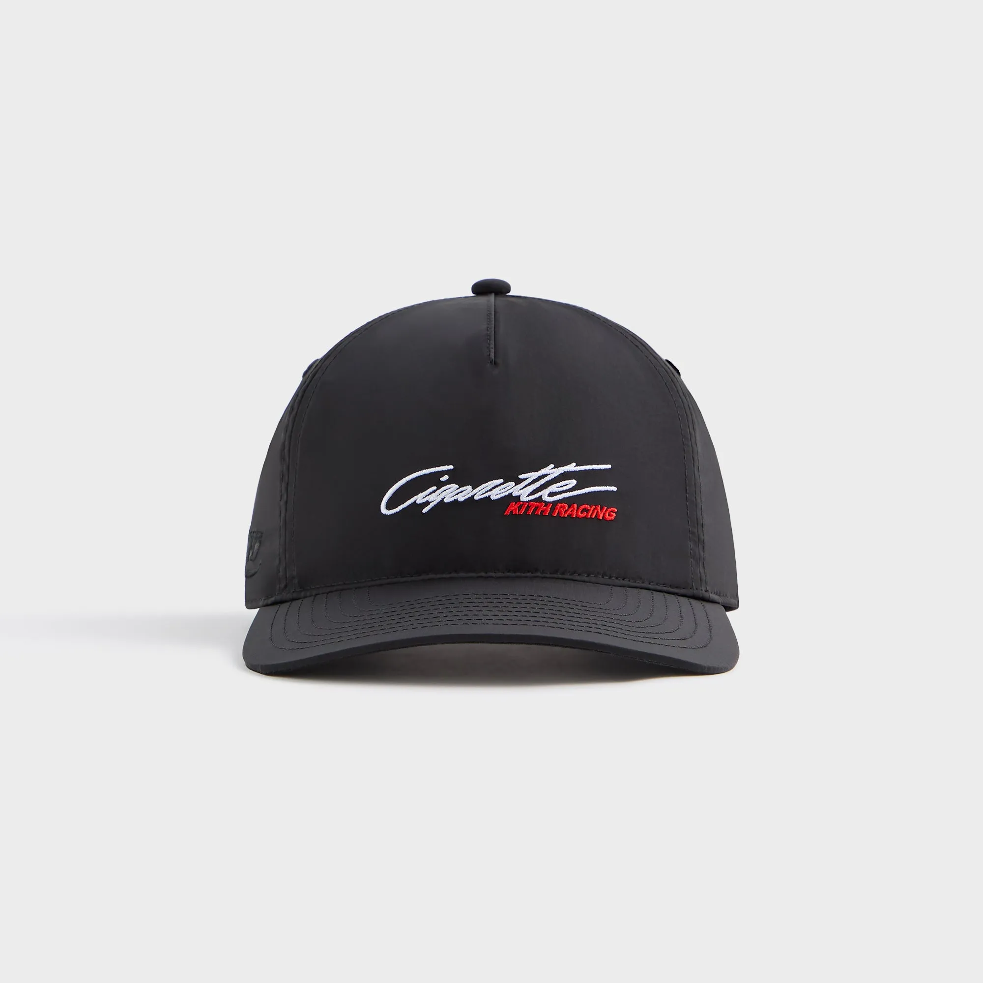 Kith for Cigarette Wrinkle Nylon Bay Low Pinch Crown Snapback - Black sold by Kith