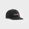 Kith for Cigarette Wrinkle Nylon Bay Low Pinch Crown Snapback - Black sold by Kith