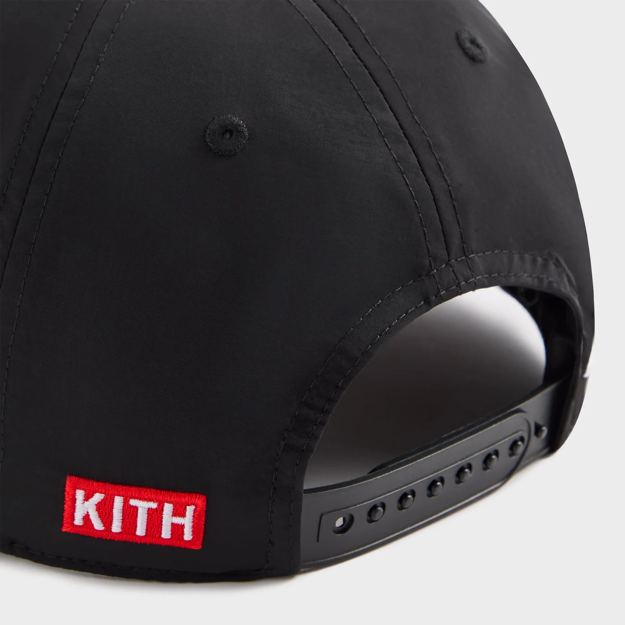Kith for Cigarette Wrinkle Nylon Bay Low Pinch Crown Snapback - Black sold by Kith product image thumbnail 5