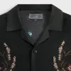 Kith Linen Thompson Camp Collar Shirt - Black sold by Kith