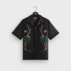Kith Linen Thompson Camp Collar Shirt - Black sold by Kith
