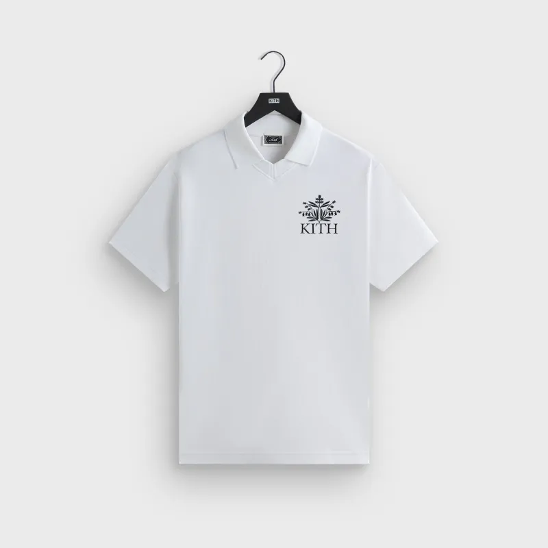 Kith Pique Short Sleeve Tap in Polo - White sold by Kith