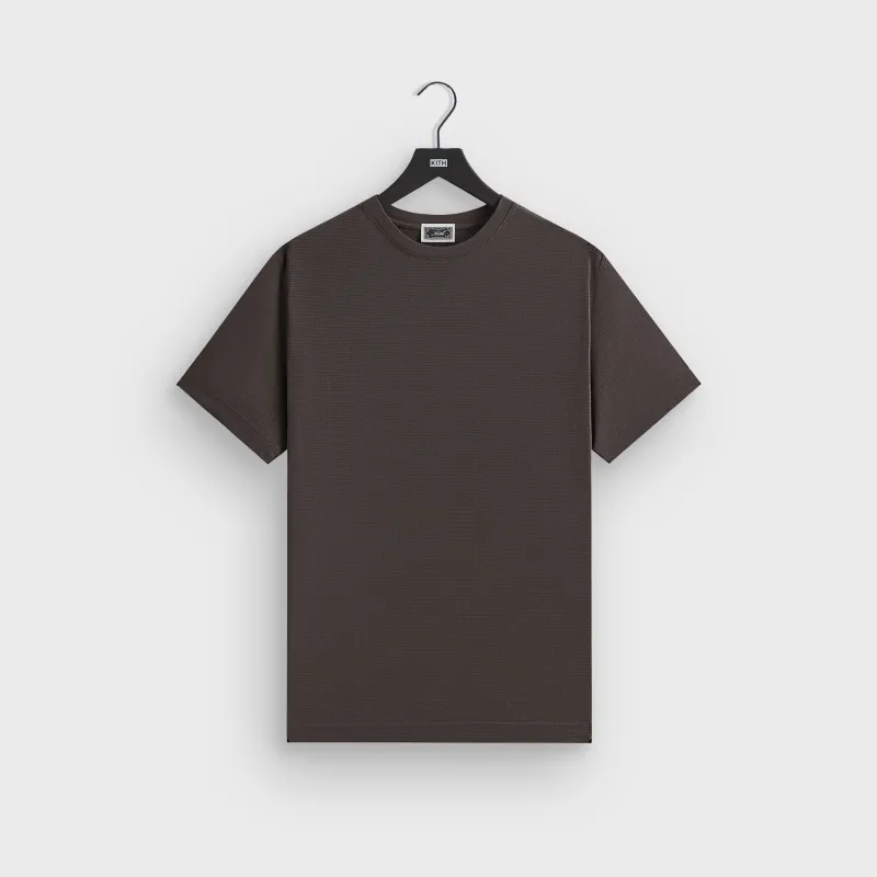 Kith Pointelle Mesh Short Sleeve Heathrow Tee - Cacao sold by Kith
