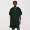 Kith Micro Waffle Short Sleeve Colby Pullover - Stadium sold by Kith