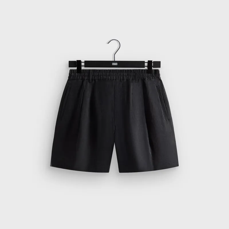 Kith Cupro Linen Jude Short - Black sold by Kith