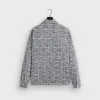 Kith Tweed Long Sleeve Boxy Collared Overshirt - Nocturnal sold by Kith