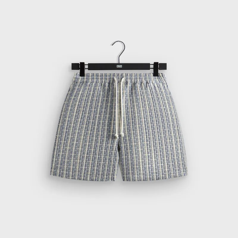 Kith Bubble Check Active Short - Light Indigo sold by Kith