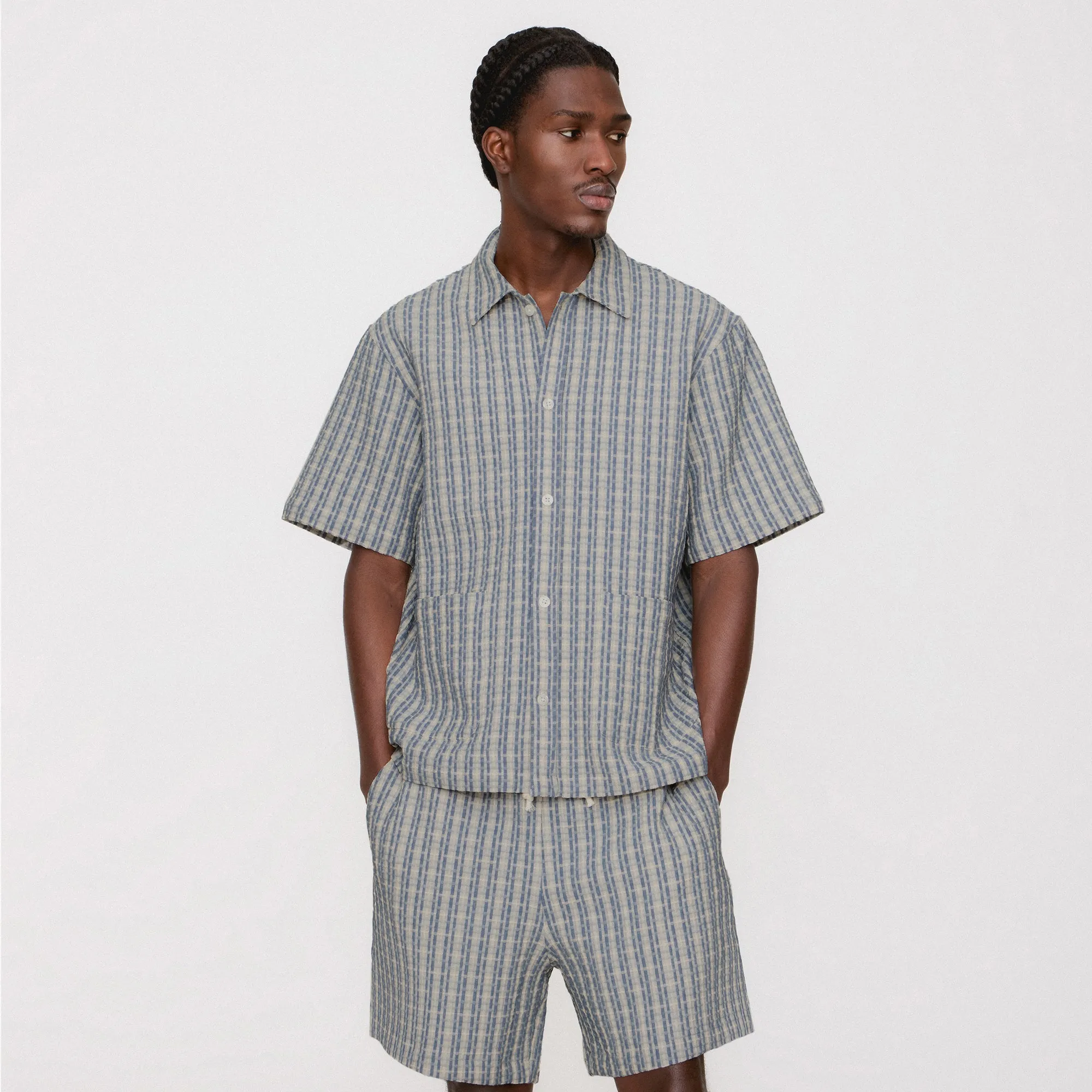 Kith Bubble Check Active Short - Light Indigo sold by Kith product image thumbnail 3