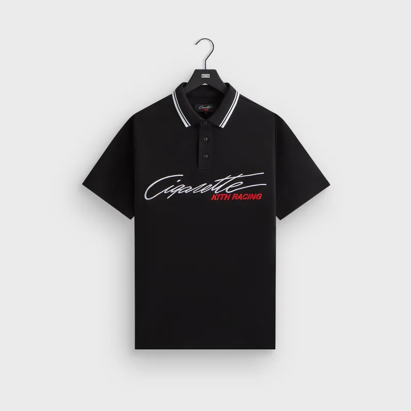 Kith for Cigarette Racing Pique Polo - Black sold by Kith