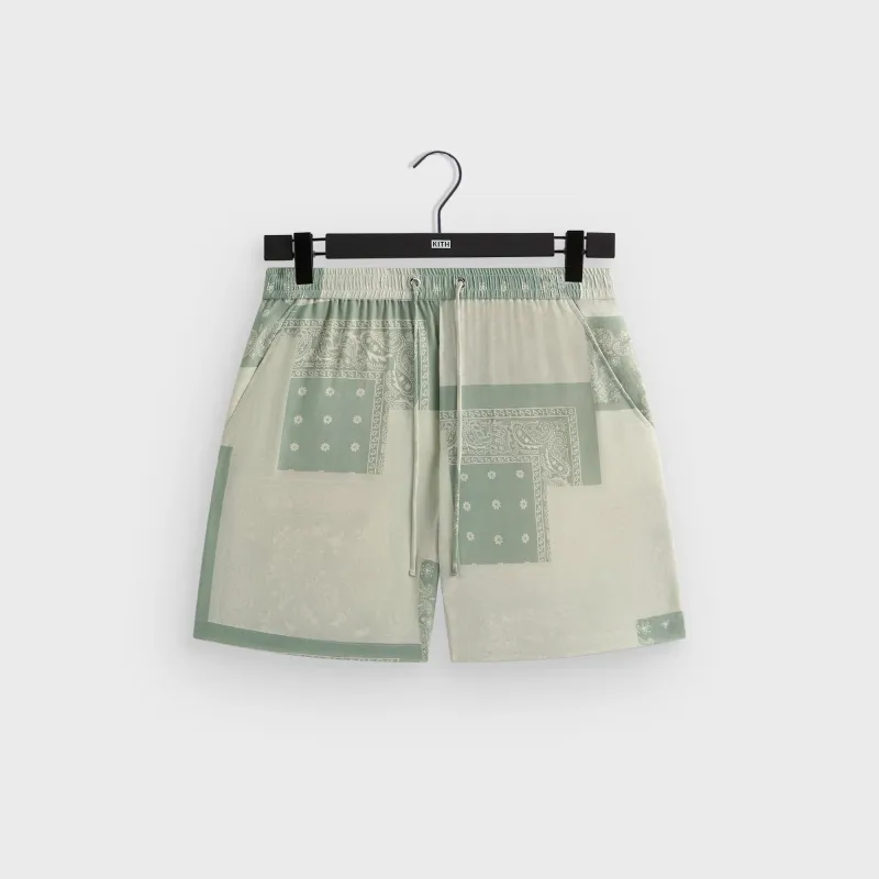 Kith Silk Lyocell Bandana Cedar Short - Realm sold by Kith
