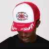 Kith for Cigarette Nolan Trucker Hat - Cinnabar sold by Kith