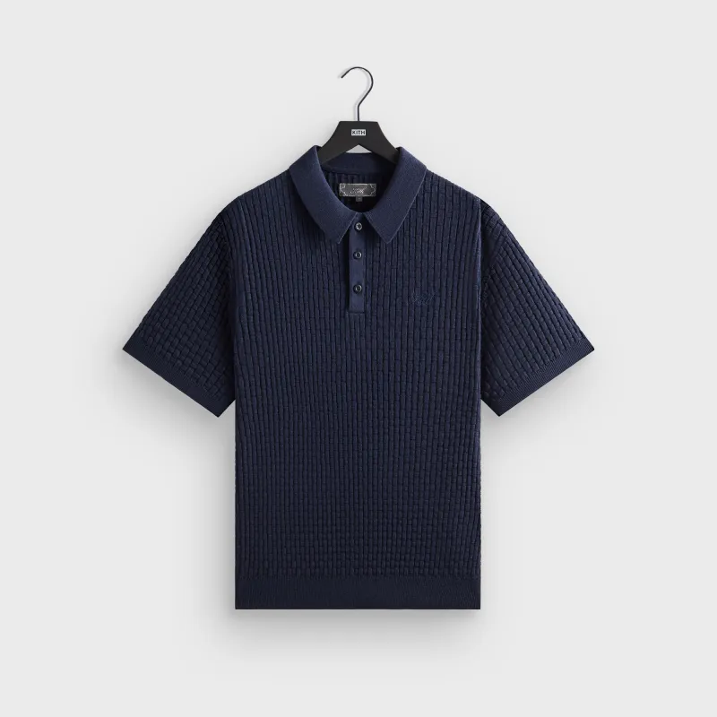 Kith Basketweave Tilden Polo - Nocturnal sold by Kith