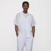 Kith Leon Short Sleeve Lace Combo Jersey - White sold by Kith