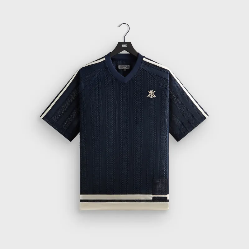 Kith Leon Short Sleeve Lace Combo Jersey - Nocturnal sold by Kith